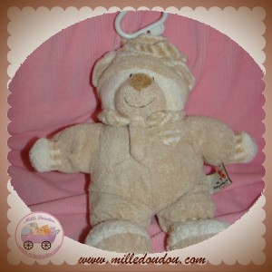 NICOTOY DOUDOU OURS BEIGE MUSICAL SOS