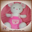 LUMINOU DOUDOU SOURIS OURS FLUORESCENT SALOPETTE ROSE SOS