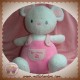 LUMINOU DOUDOU SOURIS OURS FLUORESCENT SALOPETTE ROSE SOS