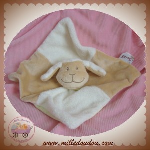 BENGY DOUDOU MOUTON PLAT ECRU BEIGE DOS VERT SOS