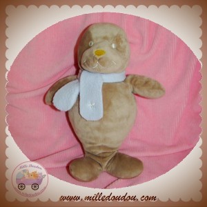 BENGY SOS DOUDOU OTARIE PHOQUE MARRON ECHARPE 25 cm