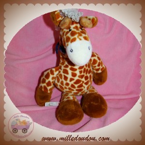 SIGIKID DOUDOU GIRAFE TACHETE MARRON BANDANA SOS