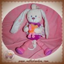 TEX SOS DOUDOU LAPIN ROSE ROBE FLEUR MUSICAL OISEAU