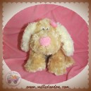 ANNA CLUB PLUSH SOS DOUDOU CHIEN CLAIR AVEC TRUFFE ROSE 20 cm