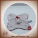 AUBERT P'TIT BISOU SOS DOUDOU VACHE GIRAFE PLAT BLANCHE ROUGE