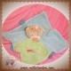 PREMAMAN SOS DOUDOU OURS PLAT BLEU VERT ETIQUETTES NATTOU