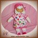 COROLLE SOS DOUDOU POUPEE BLONDE ROBE A POIS ROSE JAUNE