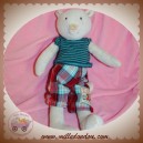 MOULIN ROTY SOS DOUDOU CHAT GRIS PULL RAYE VERT PANTALON