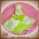 BABYNAT BABY NAT DOUDOU OURS VERT MOUCHOIR PALMIER TREFLE