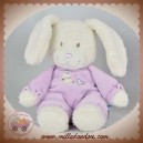 TEX SOS DOUDOU LAPIN BOUCLETTE CORPS VIOLET OISEAU COEUR