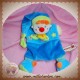 NICOTOY DOUDOU CLOWN LUTIN PLAT BLEU ETOILE SOS