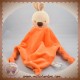 CARREBLANC DOUDOU LAPIN CORPS LOSANGE PLAT ORANGE NOEUD SOS