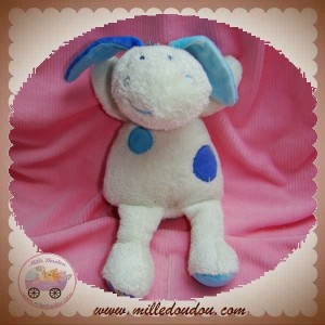 BABYSUN BABY SUN DOUDOU CHIEN LAPIN ECRU BLANC BLEU SOS