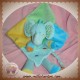 VETIR DOUDOU ELEPHANT PLAT BLEU VERT JAUNE NICOTOY SOS