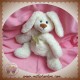 HISTOIRE D'OURS DOUDOU LAPIN BLANC POIL 18 cm SOS