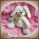 HISTOIRE D'OURS DOUDOU LAPIN BLANC POIL 18 cm SOS