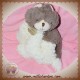 HISTOIRE D'OURS DOUDOU CHAT BASILE ALLONGE MARRON ECRU SOS