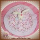 KALOO SOS DOUDOU LAPIN LILIROSE PLAT ROND ROSE FLEUR SOS