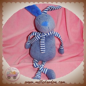 BOUT'CHOU MONOPRIX SOS DOUDOU LAPIN BLEU RAYE MARINE