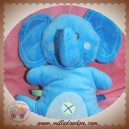 NICOTOY SOS DOUDOU ELEPHANT QUASI PLAT BLEU