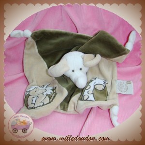 VACO DOUDOU ELEPHANT BLANC PLAT MARRON VERT GIRAFE SOS