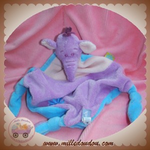 DISNEY SOS DOUDOU ELEPHANT PLAT LOSANGE MAUVE VIOLET BLEU SOS