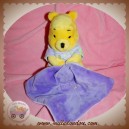 DISNEY DOUDOU OURS WINNIE L'OURSON FLUORESCENT MOUCHOIR VIOLET NICOTOY SOS