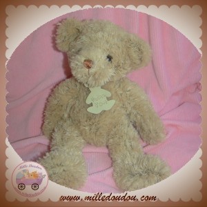 HISTOIRE D'OURS DOUDOU OURS BOUCLETTE BEIGE REFLET MARRON SOS