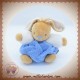 KALOO SOS DOUDOU LAPIN BOULE PLUME BLEU VIOLET