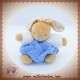 KALOO SOS DOUDOU LAPIN BOULE PLUME BLEU VIOLET