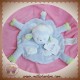 KIMBALOO SOS DOUDOU MOUTON BLANC PLAT ROND BLEU NUAGE SOS