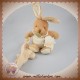 DOUDOU ET COMPAGNIE SOS LAPIN MARRON CORPS BLANC BIO MOUCHOIR