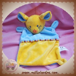 NICOTOY SOS DOUDOU SOURIS PLATE JAUNE BLEU