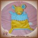 NICOTOY SOS DOUDOU SOURIS PLATE JAUNE BLEU