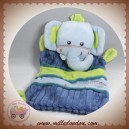 NICOTOY SOS DOUDOU ELEPHANT PLAT BLEU VERT SOS