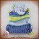 NICOTOY SOS DOUDOU ELEPHANT PLAT BLEU VERT SOS