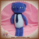 BOUT'CHOU MONOPRIX DOUDOU CHAT BLEU TISSU ECHARPE SOS