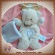 BABYNAT DOUDOU OURS BOUCLETTE GRIS MOUCHOIR BLEU SOS