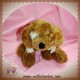 HISTOIRE D'OURS SOS DOUDOU CHIEN BOUCLETTE MARRON ECRU