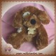 HISTOIRE D'OURS SOS DOUDOU CHIEN BOUCLETTE MARRON ECRU