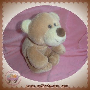 SOFT FRIENDS LGRI DOUDOU OURS BEIGE ALLONGE BILLES SOS