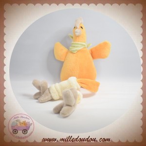 RAYNAUD LES PETITES MARIE SOS DOUDOU COQ ORANGE JAMBIERES ECRU