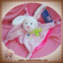 TEX DOUDOU LAPIN BLANC PLAT ROSE OISEAU ECHARPE SOS