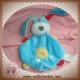 KIMBALOO DOUDOU CHIEN LAPIN PLAT LOSANGE BLEU ROND JAUNE SOS