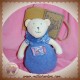 MOULIN ROTY SOS DOUDOU OURS BLANC BLEU LILA HOCHET