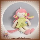 SUCRE D'ORGE DOUDOU POUPEE FILLE TETINOU PAPILLON VERT ROSE SOS