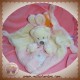 AUCHAN SOS DOUDOU OURS ECRU PLAT ROSE DEGUISE LAPIN SNC OIA