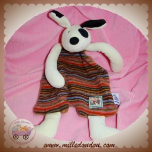 MOULIN ROTY SOS DOUDOU CHIEN JULIUS PLAT RAYE MARRON LAINE