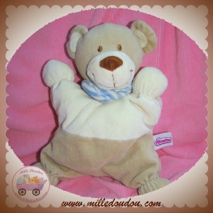 POMMETTE DOUDOU OURS QUASI PLAT ECRU BEIGE SOS