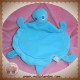 VERTBAUDET SOS DOUDOU TORTUE PLATE BLEU POCHE DEVANT